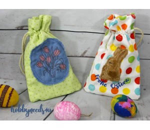 ITH Stickserie - Beutel Blanko mit Tunnelzug ohne sichtbare Nähte innen